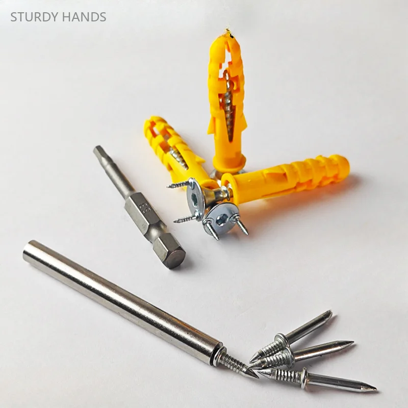 50 шт. безголовые двусторонние саморезы из цинкового сплава