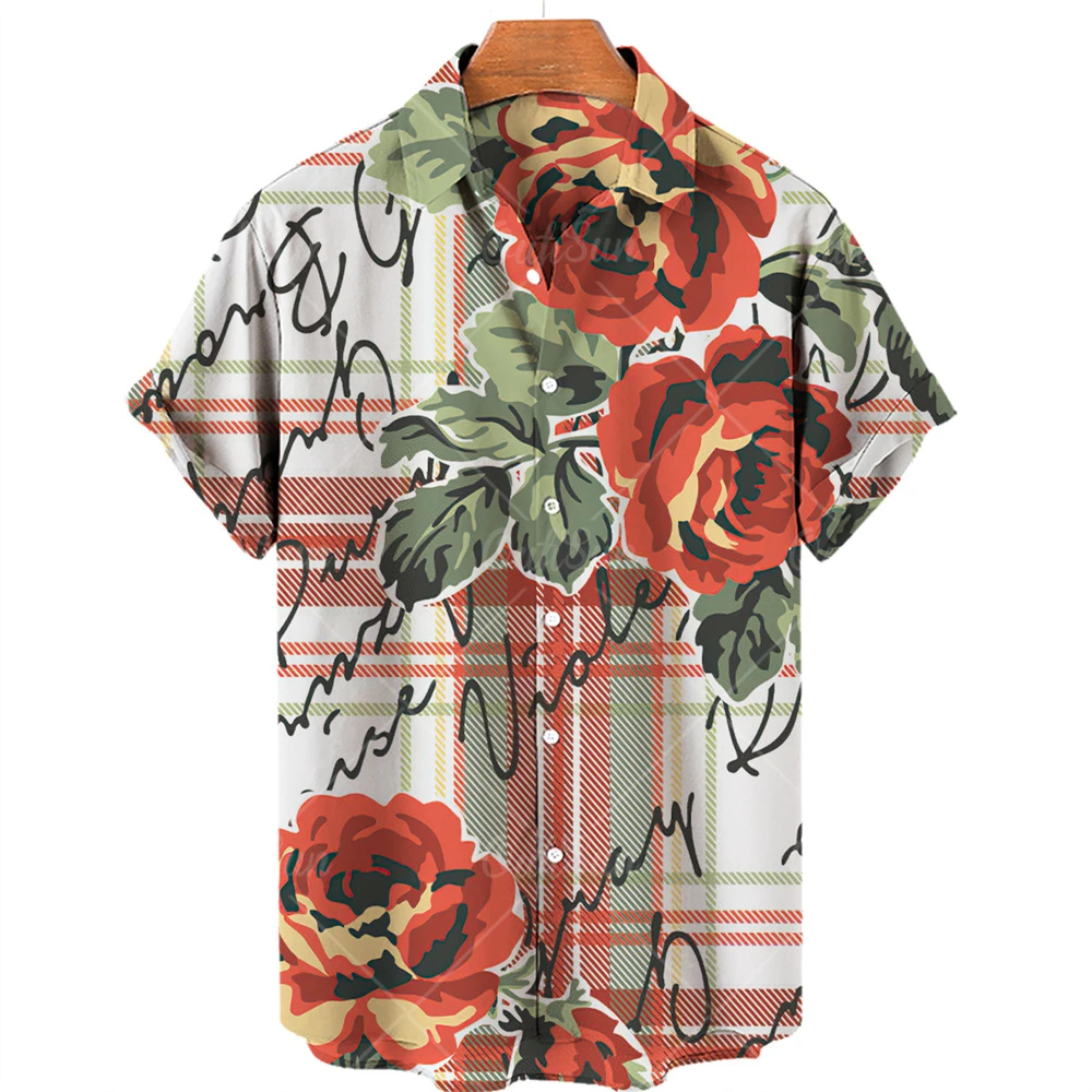 

2022 Fashion Short-sleeved Shirt Animal Fabric 3d Hawaiian Shirt Printed Beach Shirt Loose Men's Tops Summer