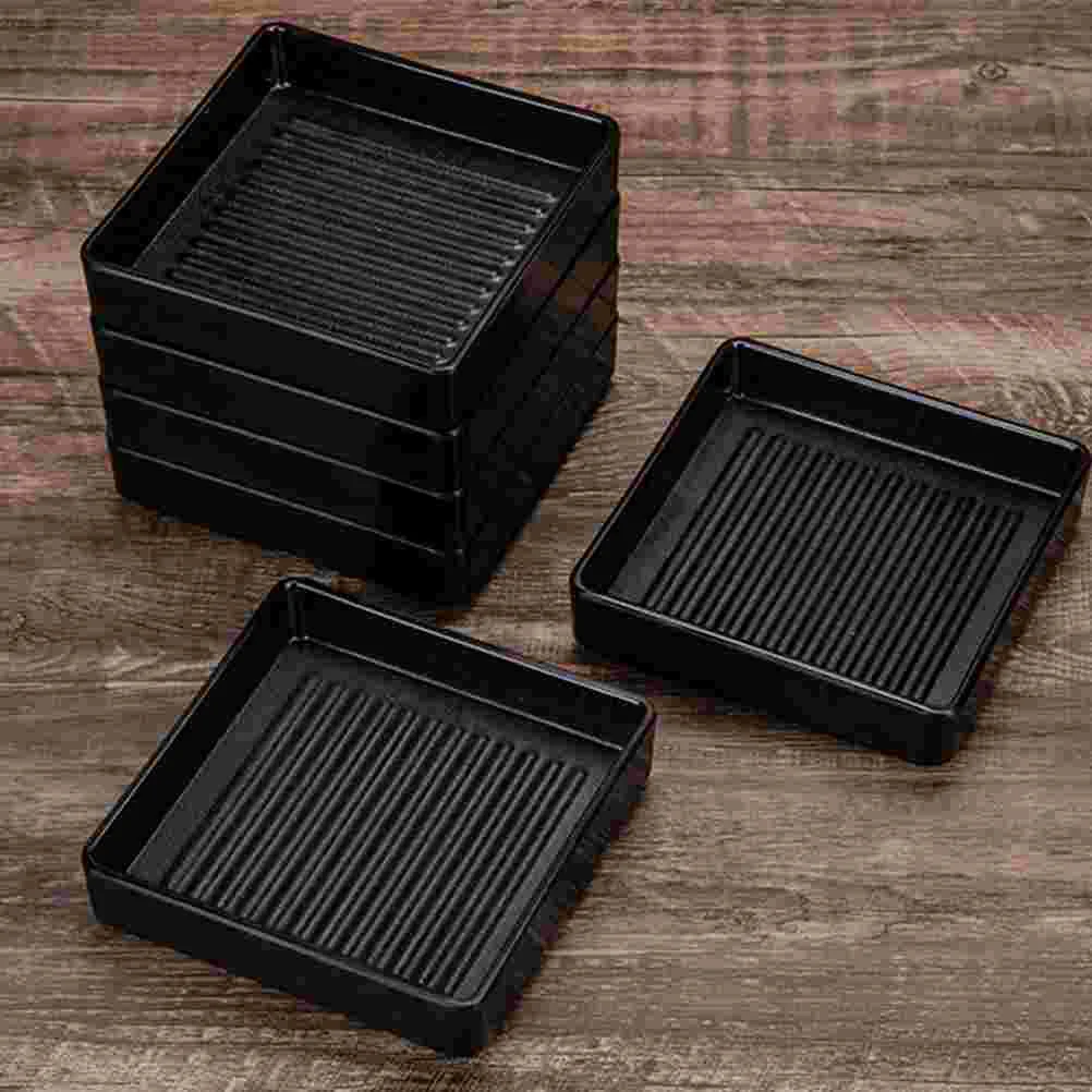 Креативная Квадратная тарелка для сервировки еды меламиновая барбекю