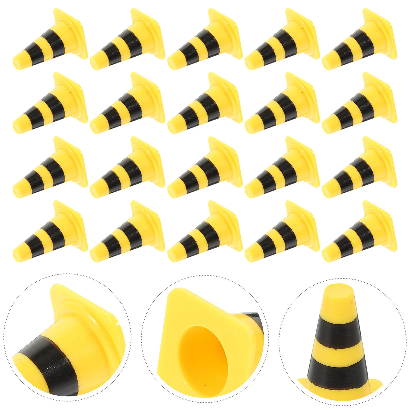

30pcs Miniature Traffic Cones Roadblock Sign Toy Kids Traffic Cognitive Toys