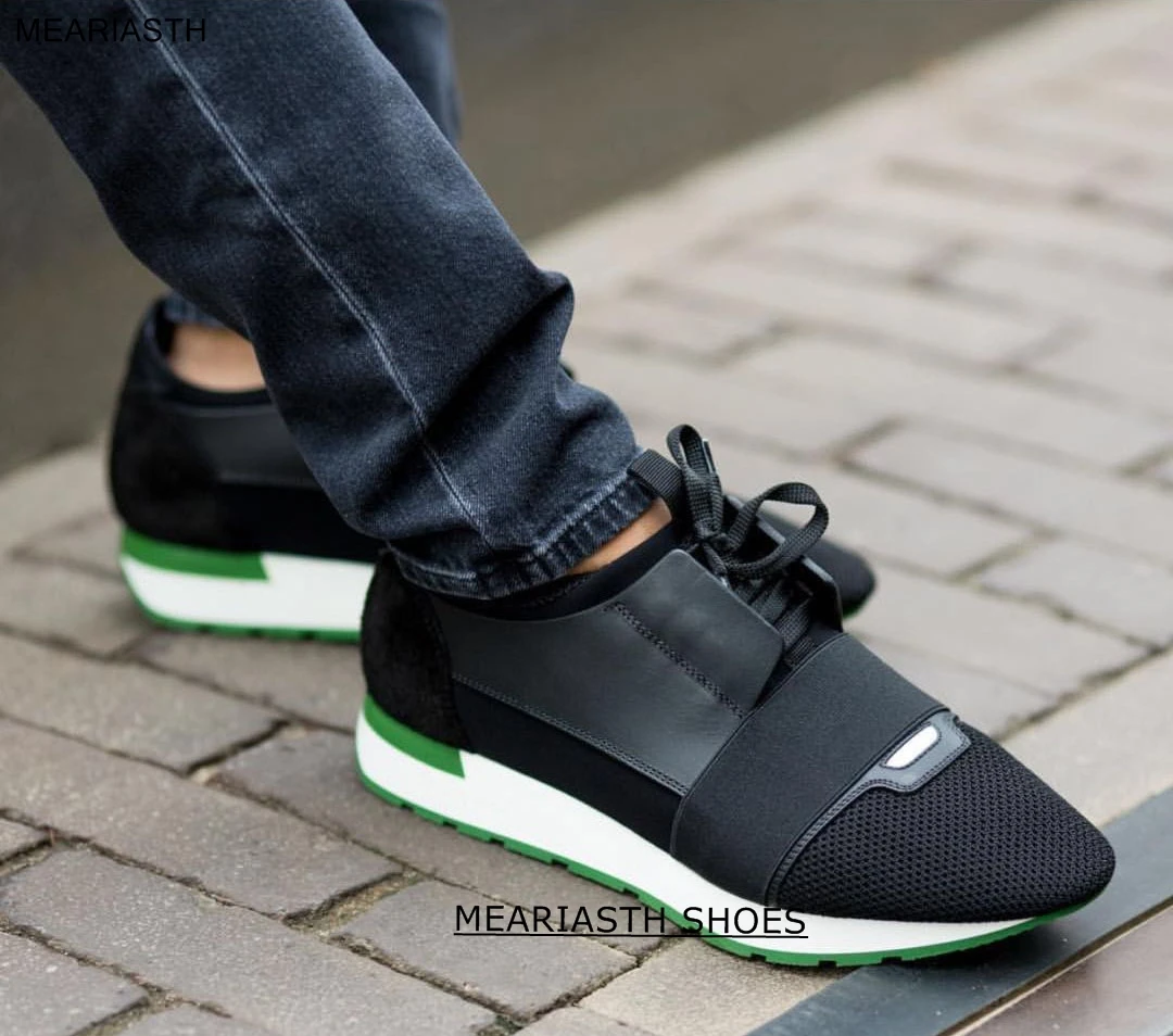 

Новое поступление 2022, осенне-зимние удобные дышащие сетчатые туфли meariasth, Мужская модная повседневная кожаная обувь на плоской подошве