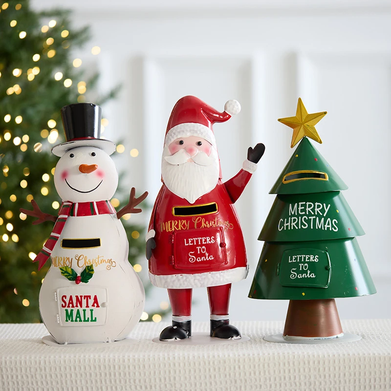 Железная рождественская елка сани поезд старейский снеговик автомобиль со