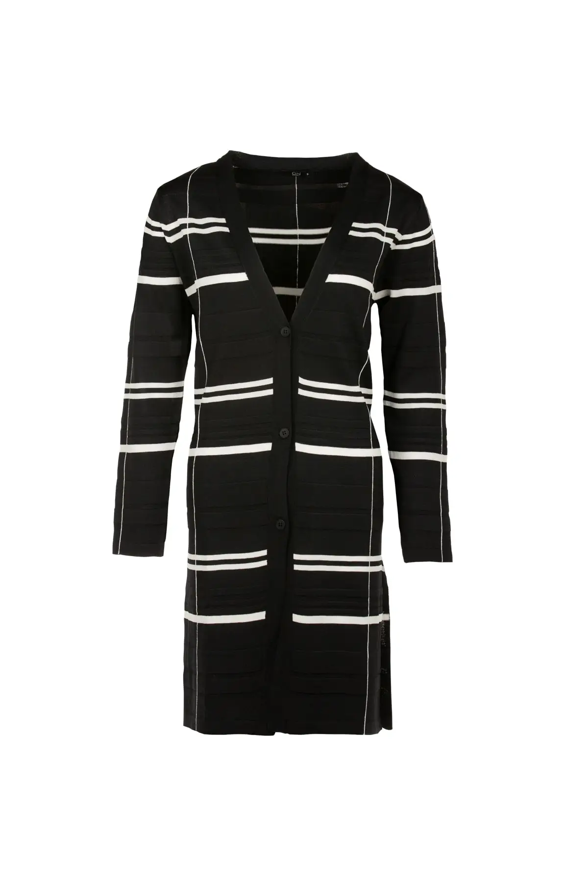 

Women's Cardigan Line Pattern Long sportswear Casual Knitted Quality Fashion Cardigan Sweaters Loose Sweater Jumper