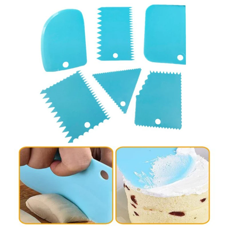 

6PCS Pottery Plastic Scraper Tools Clay Sculpture Tooth Shape Pottery Clay Sculpture Carving Tool DIY Clay Texture Scraper