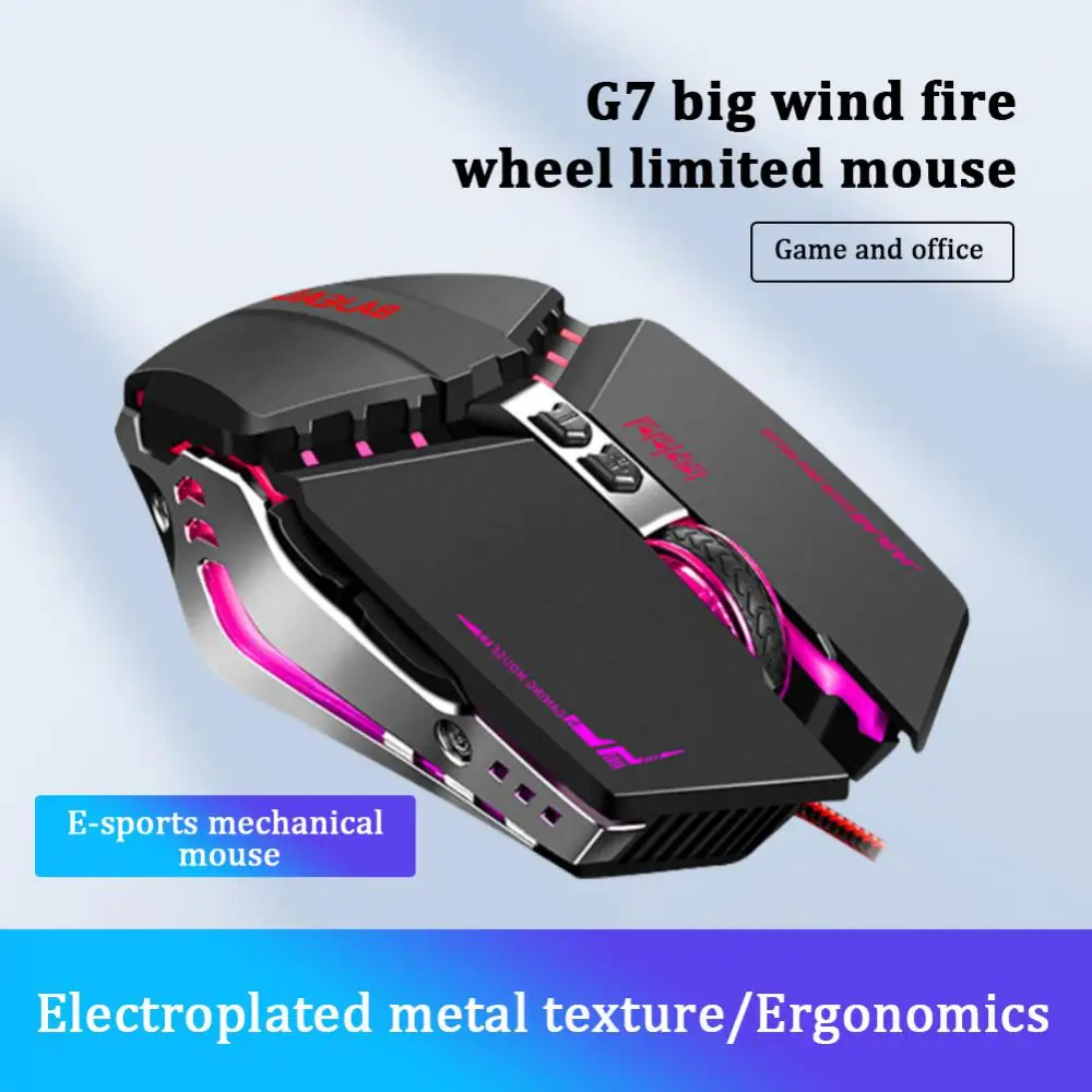 

Professional Gamer Ergonomic Mouse Lightweight Usb Computer Mouse 7 Buttons Led Optical For Windows Xp Vista Gaming Rgb Mause