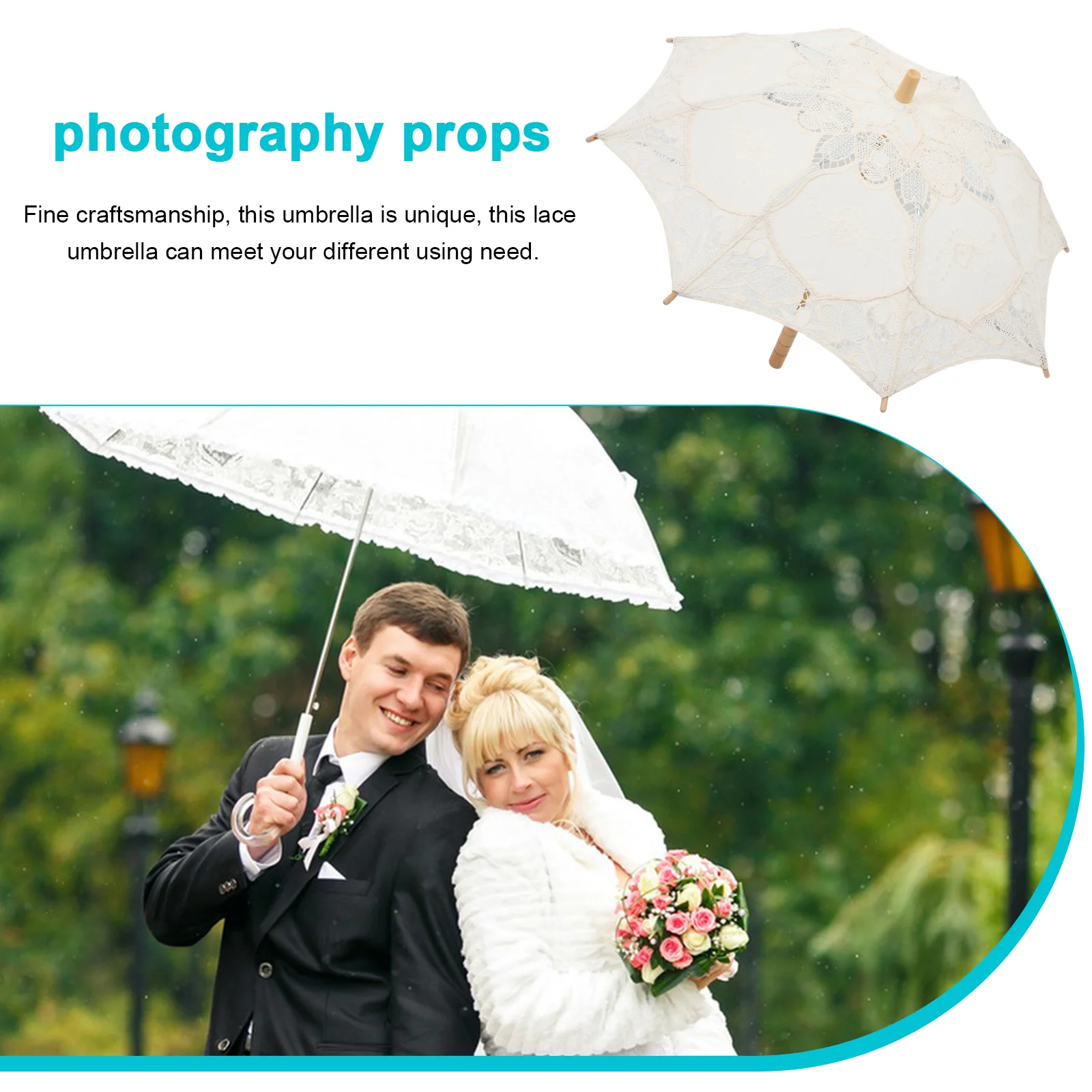Кружевной зонтик фата для девочек свадебные деревянные зонтики путешествий