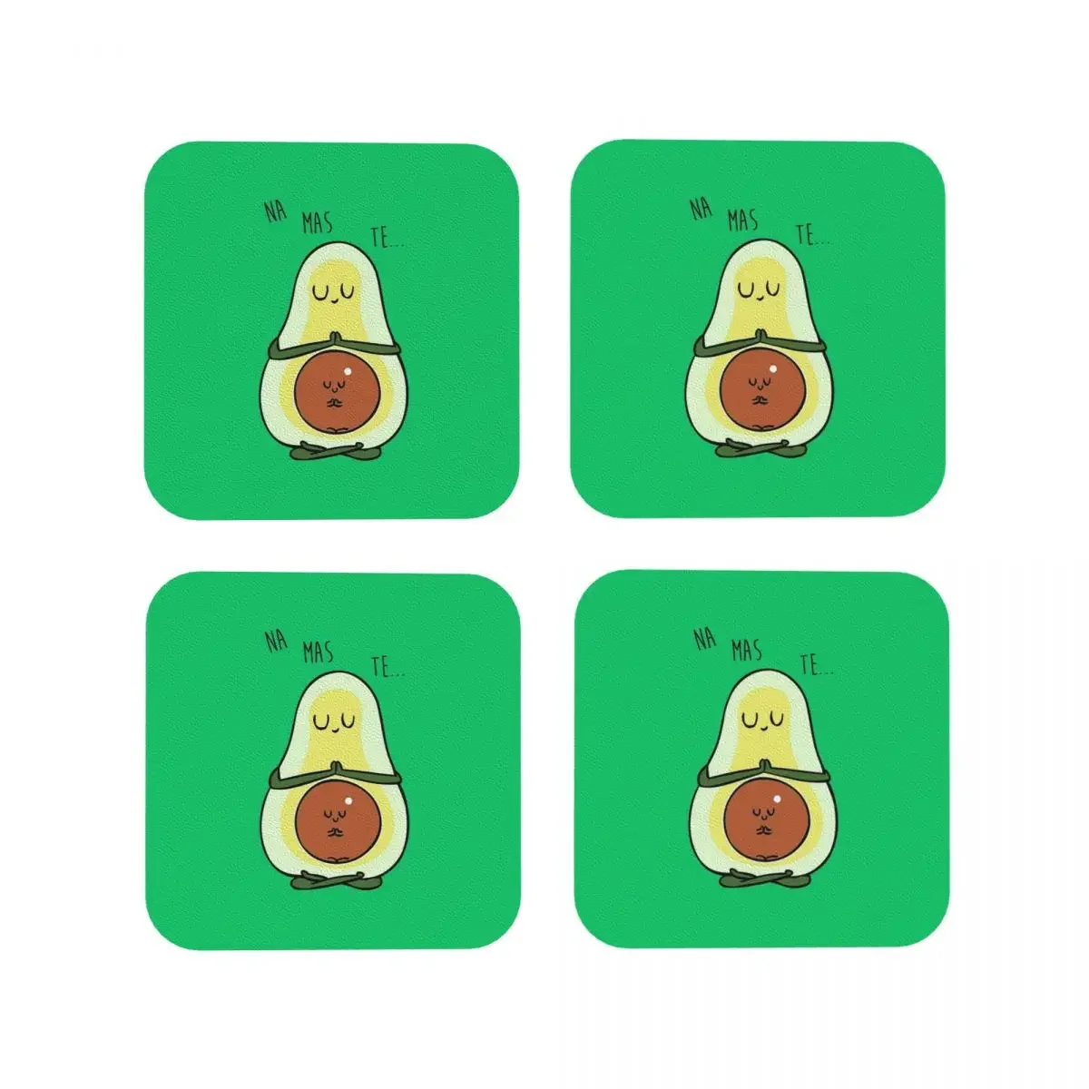 Подставки Namaste с авокадо кофейные коврики кожаные подставки для кружек посуда