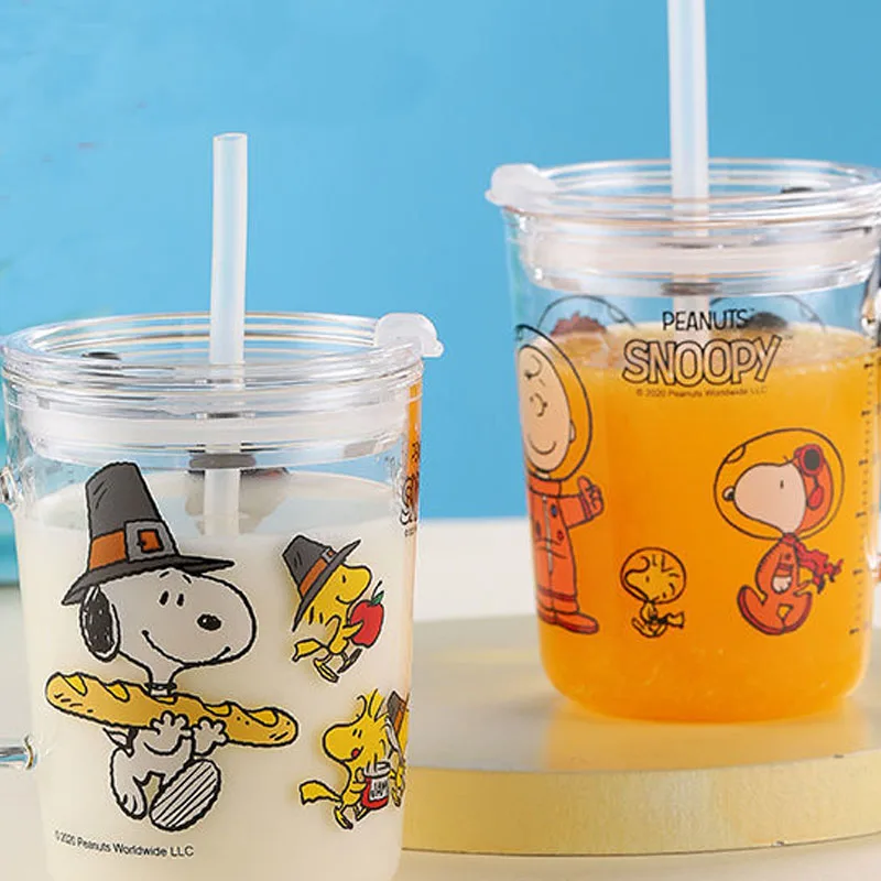 

Плюшевая Милая мультяшная Милая Подогреваемая термостойкая стеклянная молочная чашка Snoopy аниме плюшевые игрушки для девочек подарок на день рождения