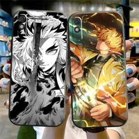 demon slayer anime phone case for xiaomi redmi 7 7a 8 8a 8t 9 9t 9a 9c note 7 8 9 9s coque soft carcasa back funda black