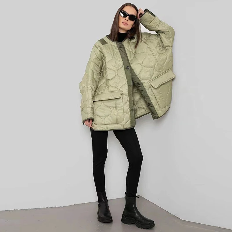 2022 Women's Jacket Long Sleeve Loose Oversize Overcoat Fashion Jacket for Women Winter Coat Female Parkas