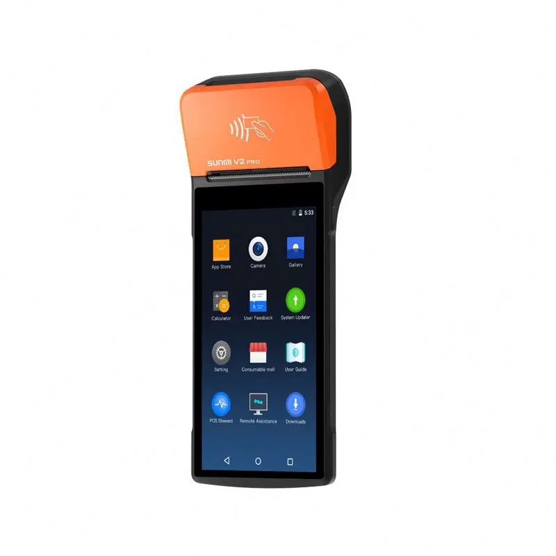 

Бренд V2 PRO портативный кассовый аппарат все в одном pos-терминал android pos-система с термопринтером мобильный кассовый аппарат
