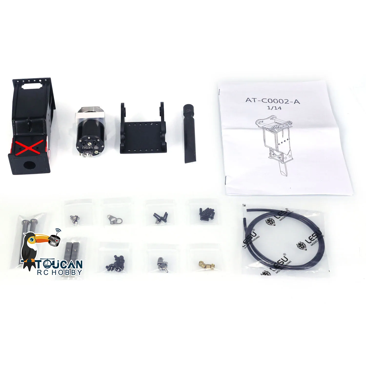 LESU RC гидравлические металлические молотки окрашенные комплекты для экскаватора