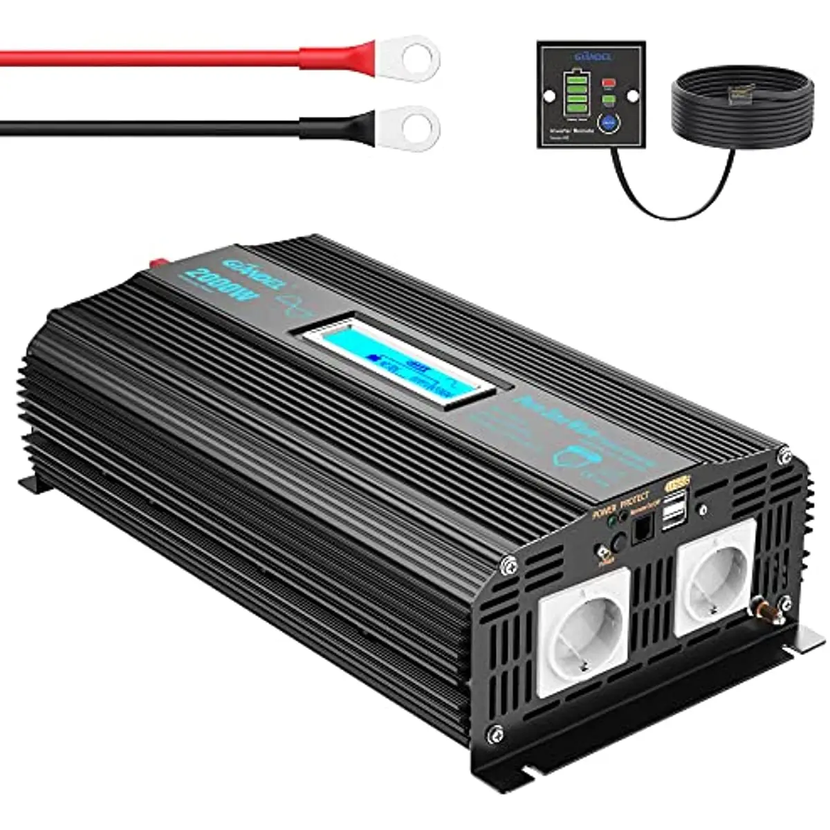 

Инвертор немодулированного синусоидального сигнала, 2000 Вт, от 12 В постоянного тока до 230 В переменного тока, преобразователь напряжения с пу...