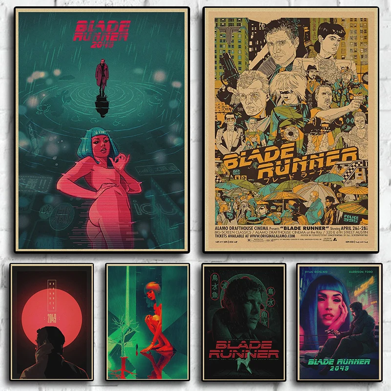 

Бегунок с лезвием из фильма 2049 винтажный домашний настенный художественный декоративный постер на холсте для комнаты обеденная эстетика дизайн для спальни картины