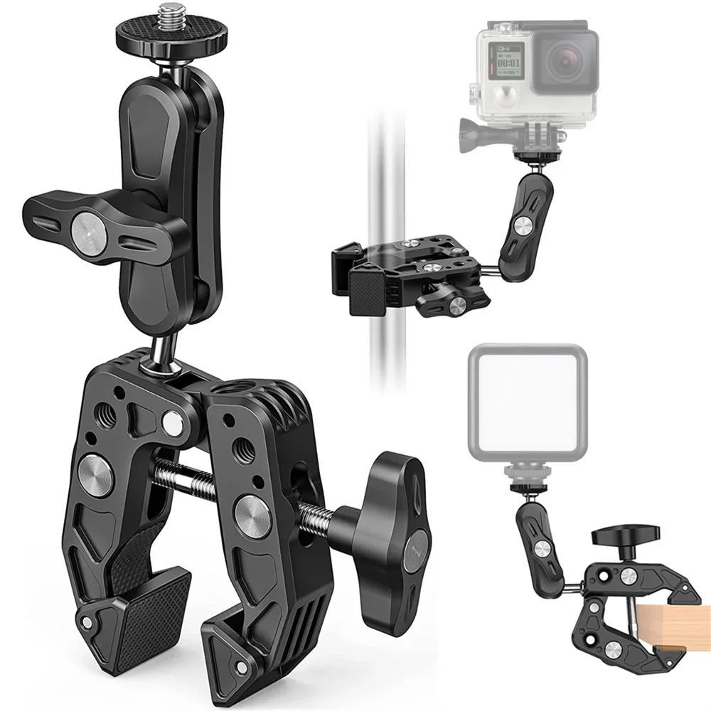 Фото Монитор с креплением для камеры Super Clamp 360° °   Адаптер Magic Arm с шаровой головкой и 1/4