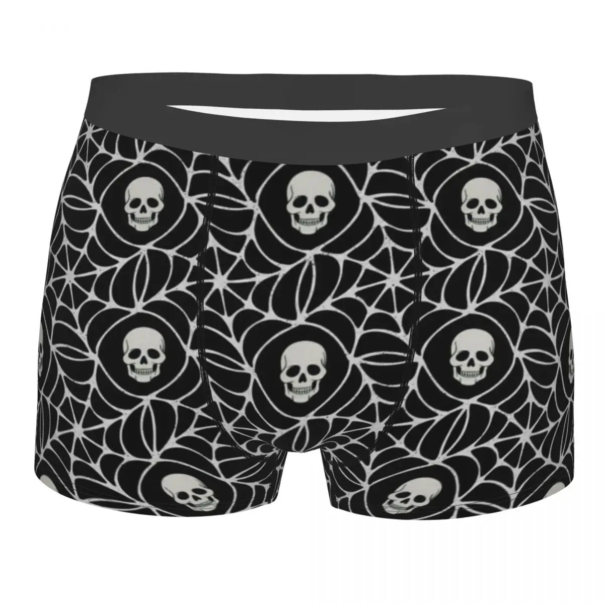 

Male Sexy Gothic Skeleton Death Skull Underwear Boxer Briefs Breathbale Shorts Panties Underpants