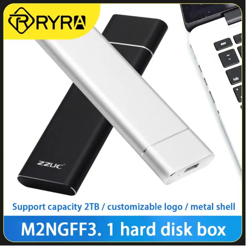 

RYRA M.2 NGFF Type-C 3.1 Aluminum Alloy Mobile Hard Disk Box High-speed Transmission SSD Solid Hard Disk Box
