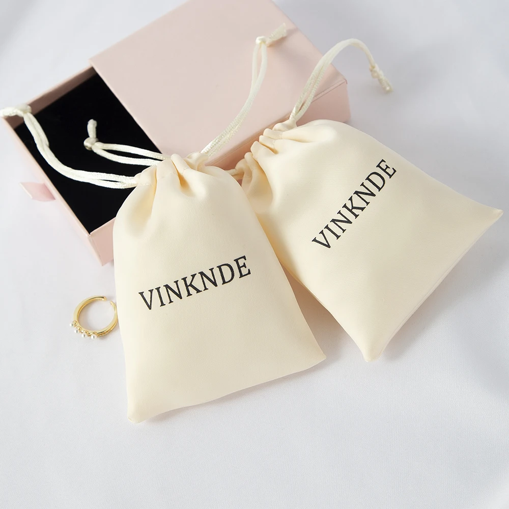 

Customize Logo Silk Jewelry Gift Bags Wedding Favors For Guests Candy Bags Party Decoration Drawable Jewellry Rings Packaging