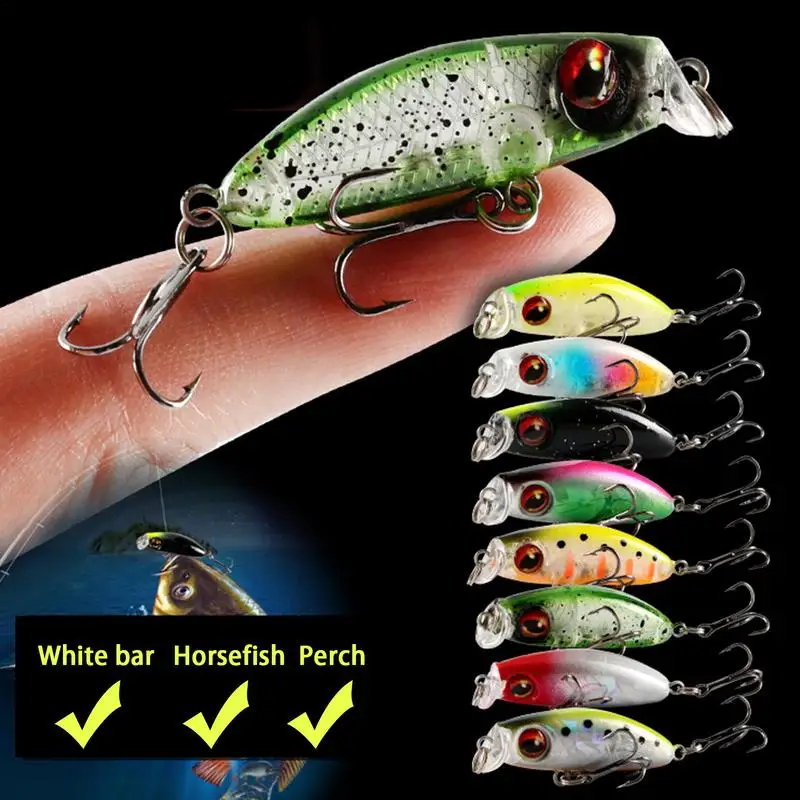 Набор приманок для ловли окуня 8 шт. приманки реалистичные рыболовные набор