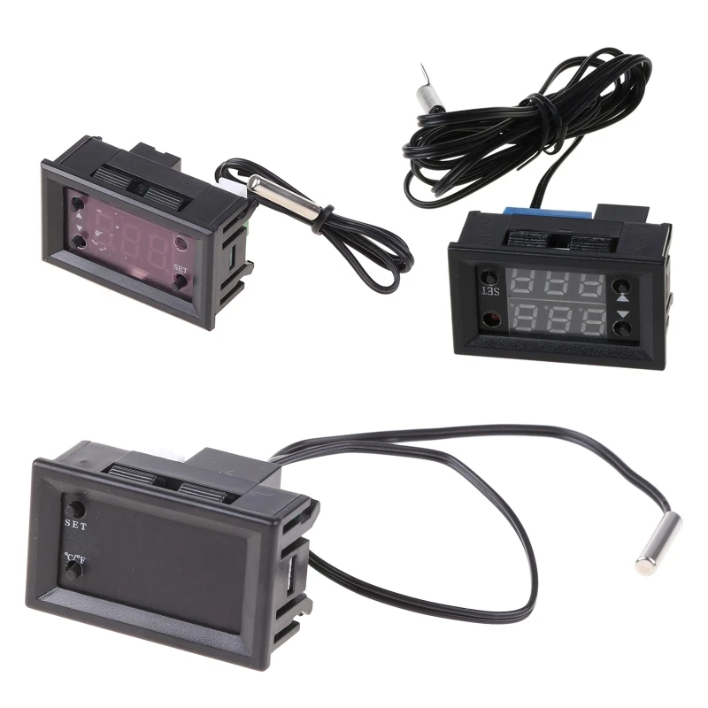 Цифровой термостат W2810 DC12V 20A, регулятор температуры, Красный дисплей с зондом, Новинка