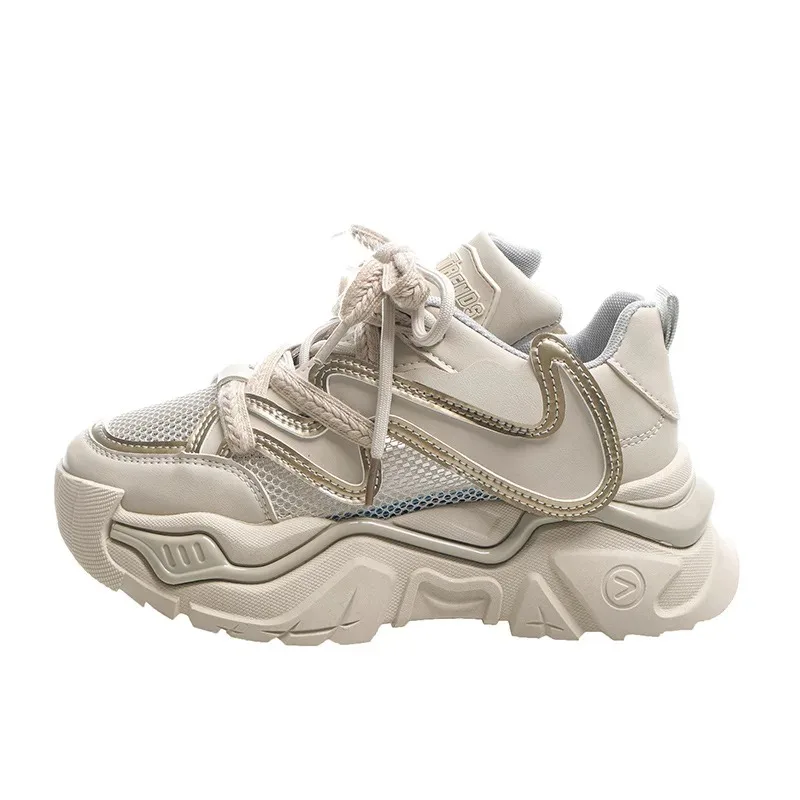 Туфли женские летние на толстой подошве повседневные двойные