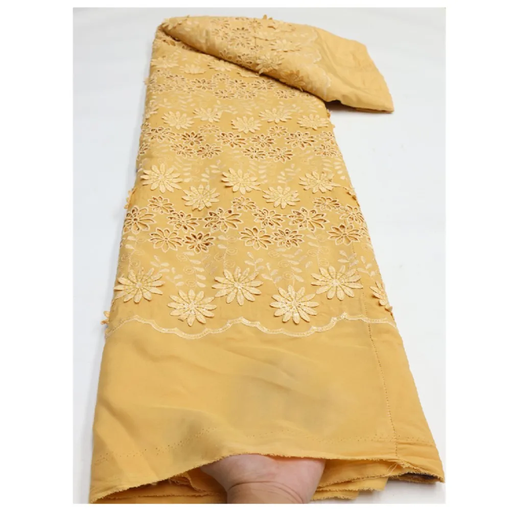 

African Lace Fabric 2022 High Quality Tulle Lace Dress 100%cotton For Women Embroidery Beaded Lace Net French Lace Fabric LY1462