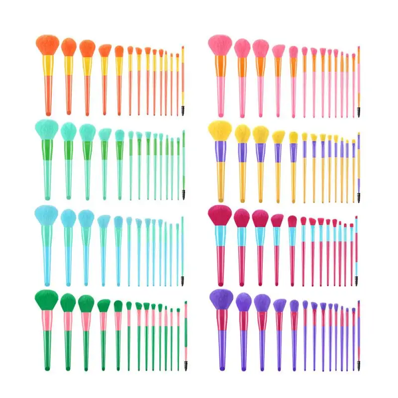 

14pcs Candy Colors Makeup Brushes Tool Set For Cosmetic Foundation Powder Blush Eyeshadow Make Up Brush Maquiagem Makeup Tools