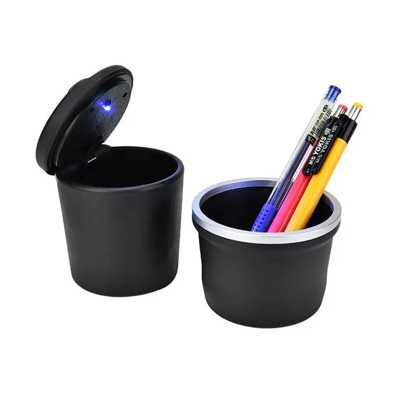 

Portable Ashtray for Car LED Smoke Car Ashtray Cigarette Ash Holds with Light2-In-1 Vehicle Ash Container for Cup Home Office