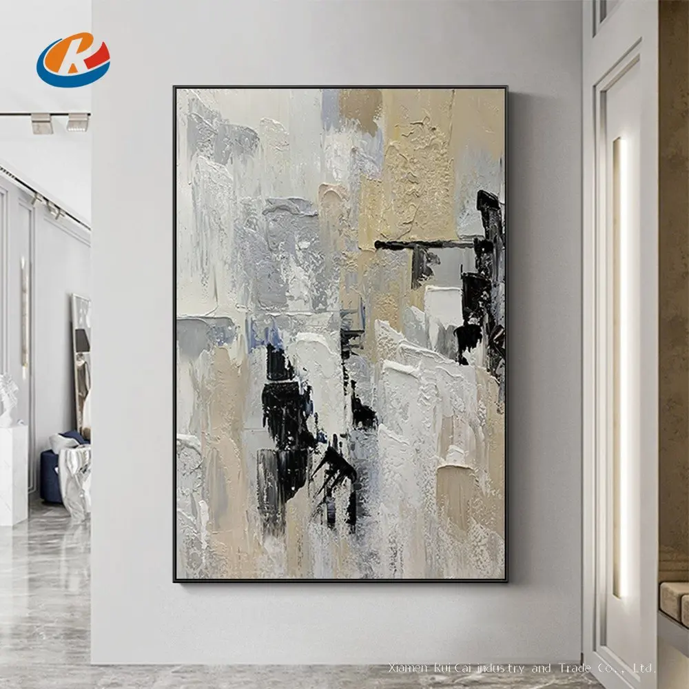 

Abstract handmade canvas frameless oil painting wall decoration art picture size can be customized to hang in the hotel or home