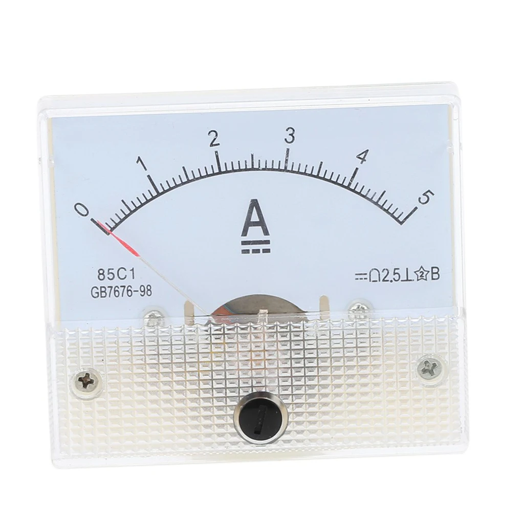 

Аналоговый панельный измеритель постоянного тока 85C1 5А, измеритель тока 0-5А, тестер винтового усилителя, указатель, амперметр, амперметр
