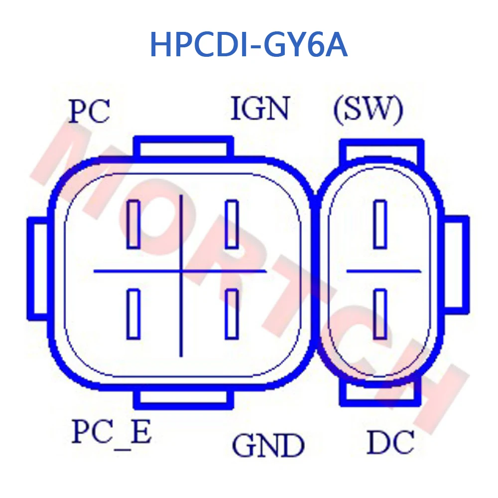 HPCDI-GY6A GY6 50cc-300cc Racing DC CDI Регулируемый для 125cc 150cc китайский скутер мопед 152QMI 157QMJ