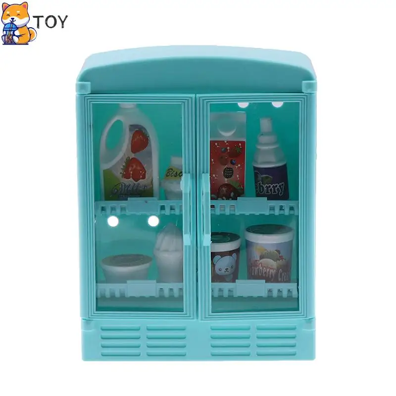

1PC Mini Dollhouse Miniature Supermarket Store Refrigerator Pretend Play Doll Food Drinks Furniture Decoration Accessories Toys