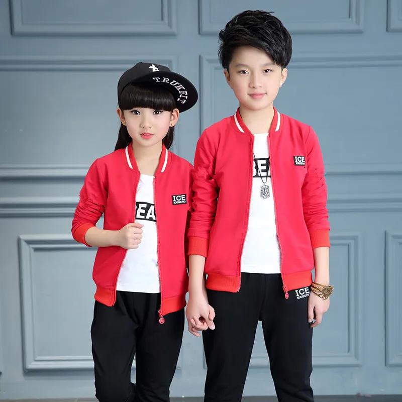 

Демисезонная детская спортивная одежда, куртка для мальчиков и девочек, костюмы, Кардиган с длинным рукавом, спортивная одежда для детей среднего возраста