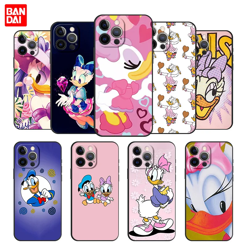 

Cartoon Disney Donald Duck Daisy Case for iPhone 13 12 11 Pro Max SE 2020 11pro 12pro 13pro Mini Japan Casing Korea Couple Coque