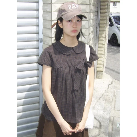 Женские клетчатые блузки MEXZT