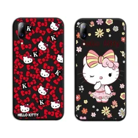 cute hello kitty phone case for redmi 9a 9 8a note 11 10 9 8 8t pro max k20 k30 k40 pro