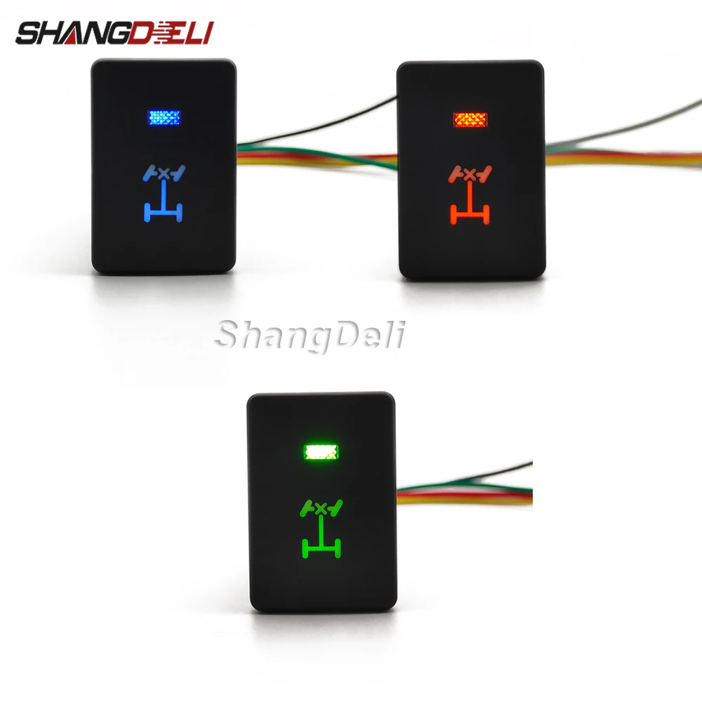 

12V Car LED Light Rear Differential Diff Lock Control Switch Button for Mitsubishi Mirage LA Outlander ZK Triton MQ MR