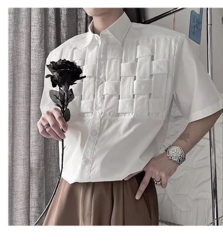 Новинка лета 2023 светильник Роскошная модная мужская рубашка универсальная с