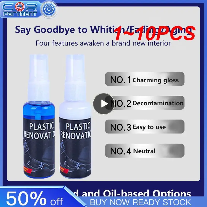 

1~10PCS 30ml Car Interior Exterior Plastic Parts Retreading Decontamination Polish Wax Scratch Repair Leather Refurbish