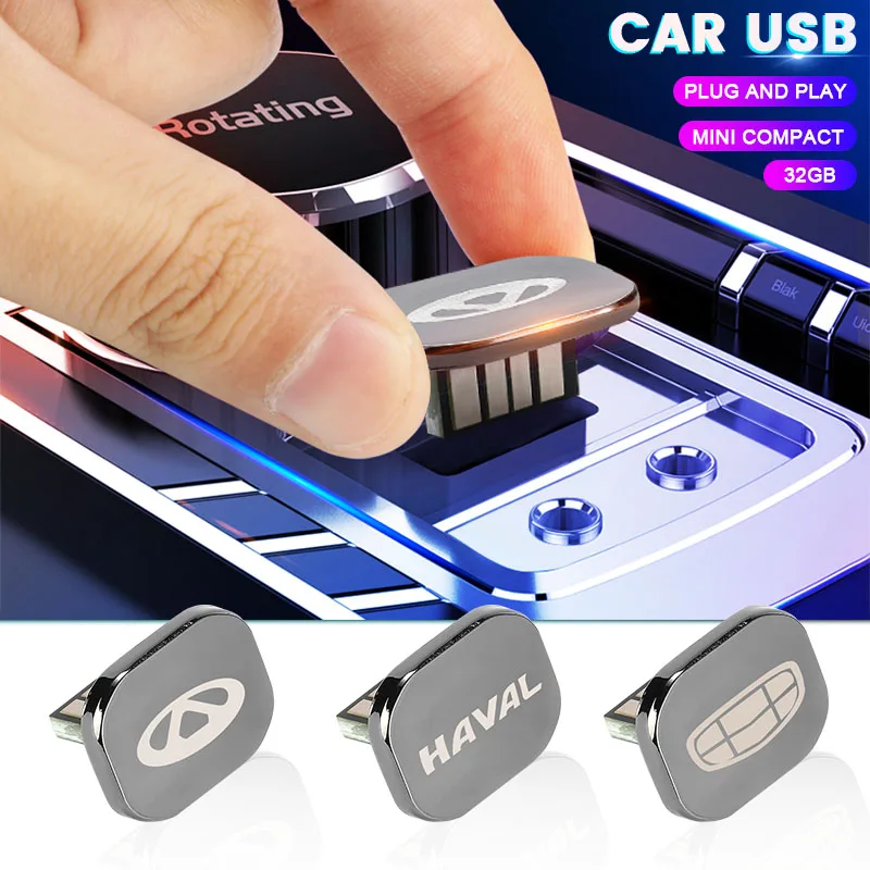 

Mini Metal USb Flash Drive Pen Drive 32GB High Speed for Changan CS85 F70 Hunter F10 F30 CS15 CX70 CS35 Alsvin CS95 Accessories