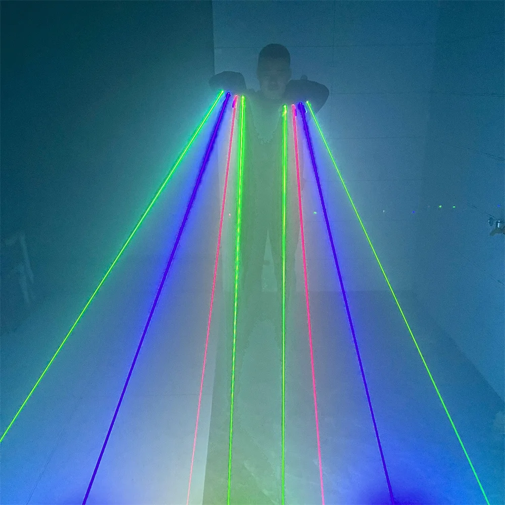 Крутой новый дизайн RGB лазерные перчатки для рук вечерние бар сцена DJ