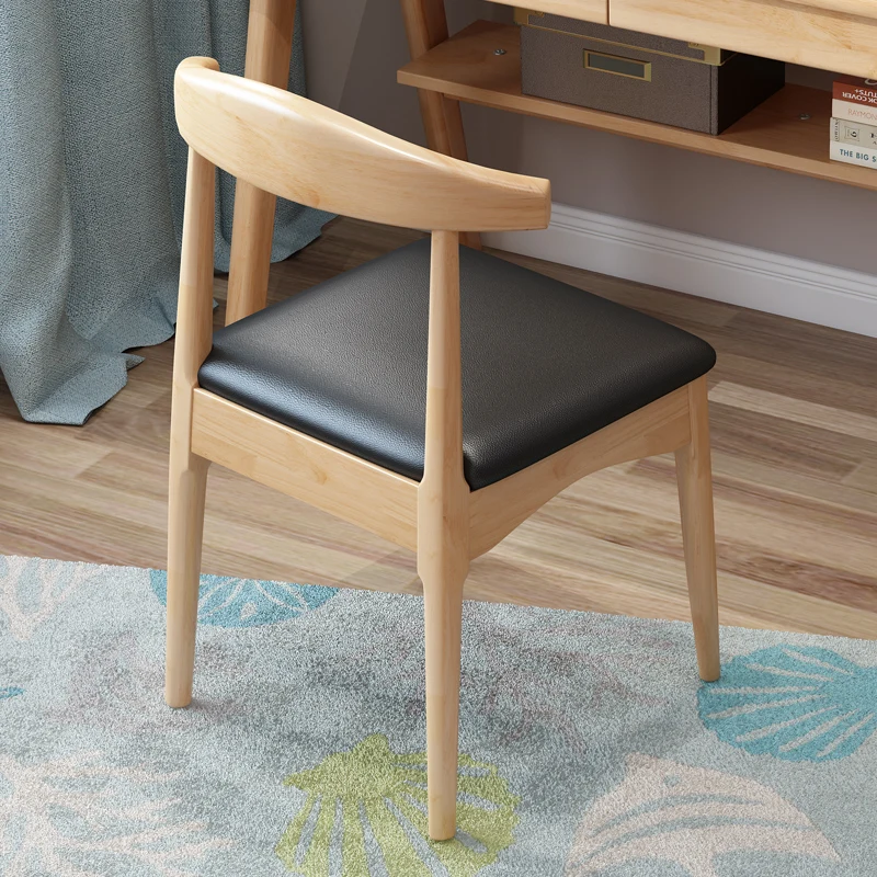 

Wood Leather Dining Chairs Pad Cushion Luxury Lazy Pouf Relax Dining Chairs Clear Free Shipping Silla Plegable Furniture Items