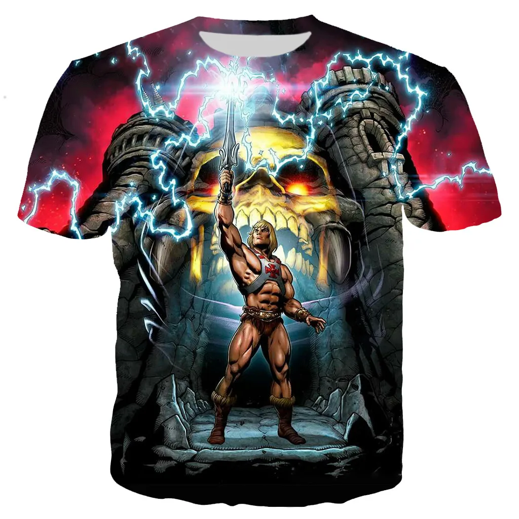 

New He Man And The Masters of The Universe T-Shirts Anime 3D Print Streetwear Men Women Fashion Oversized T Shirt Kids Tees Tops