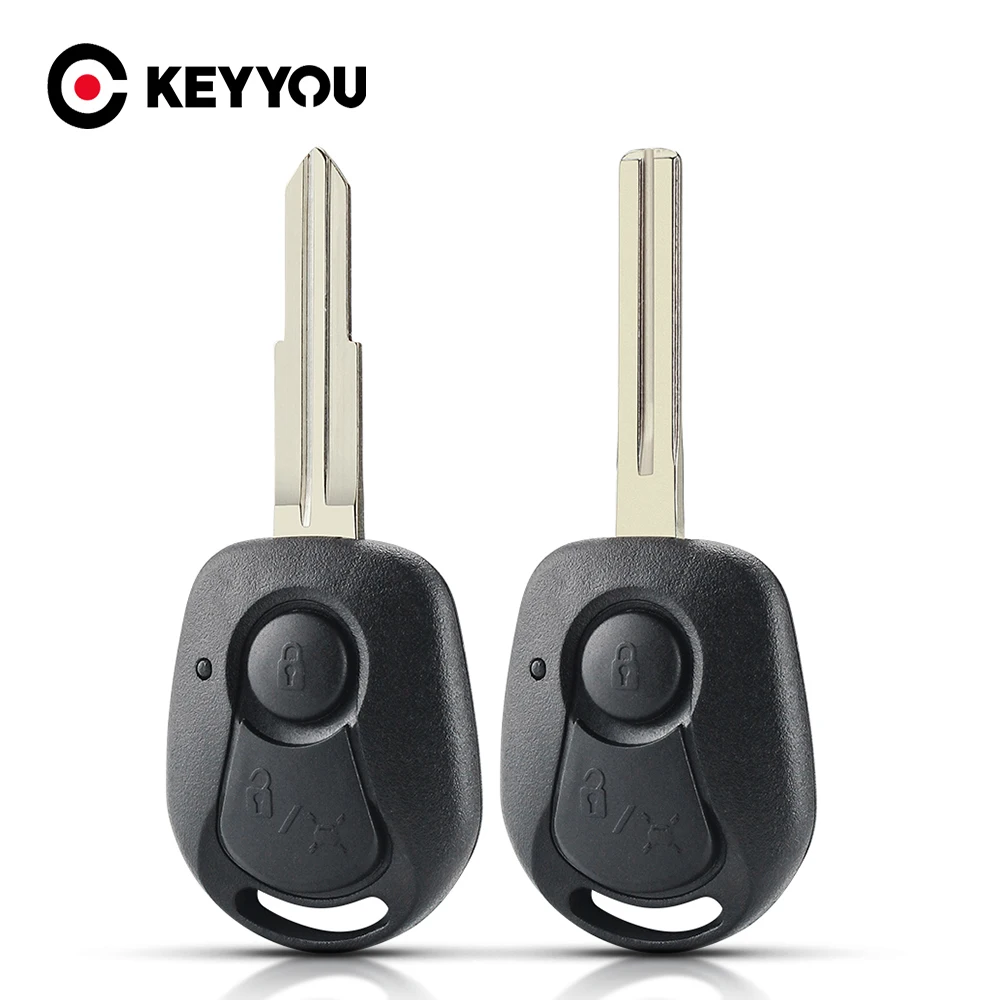 Фото Запасной флип-чехол KEYYOU для Ssangyong Actyon Kyron Rexton Keys, 2 кнопки, незарезанное пустое лезвие, чехол для ключа Ssangyong №1