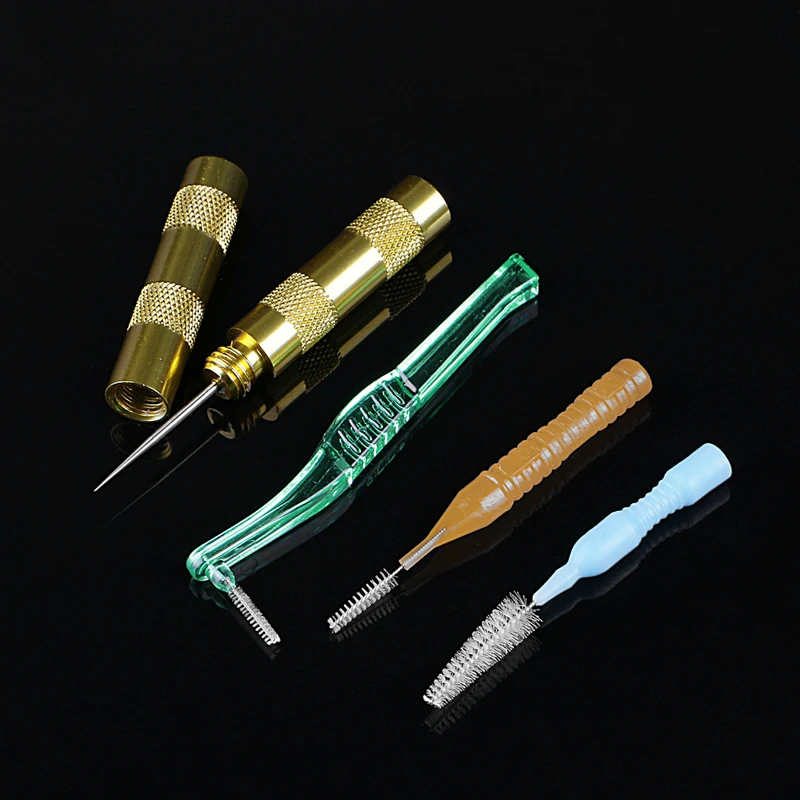 

New Airbrush Nozzle Cleaning Repair Tool Kit Needle&Brush Set