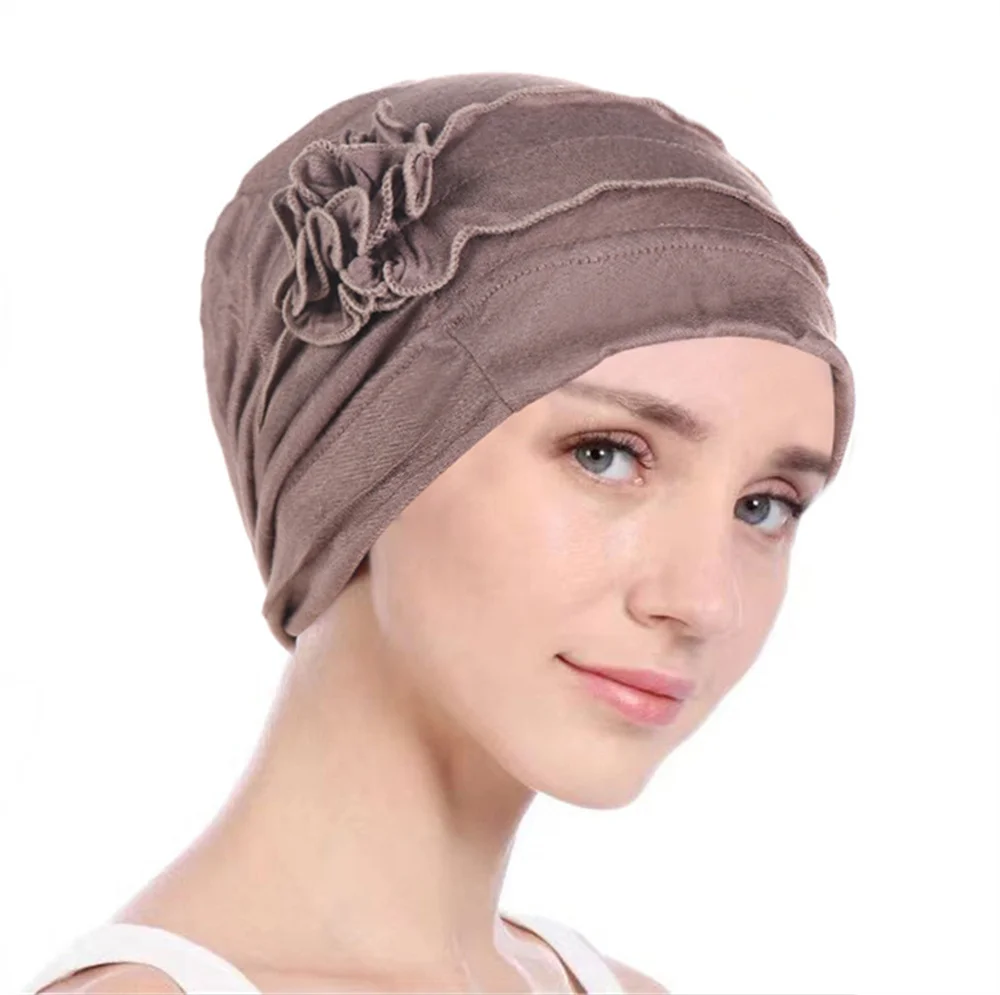 

Ramadan Islamic Muslim Women's Floral Bonnet Hijab Solid Modal Cotton Underscarf Cover Headwrap Hijabs Turbante Turban Mujer Cap