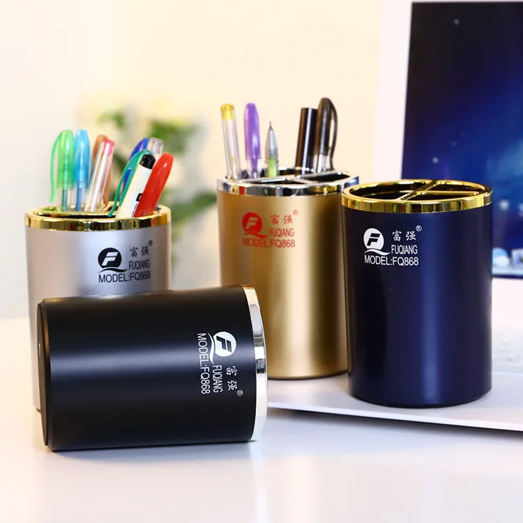 

office plastic Bright color box desktop creative round pen holder Multifunctional business pen barrel desktop accessories