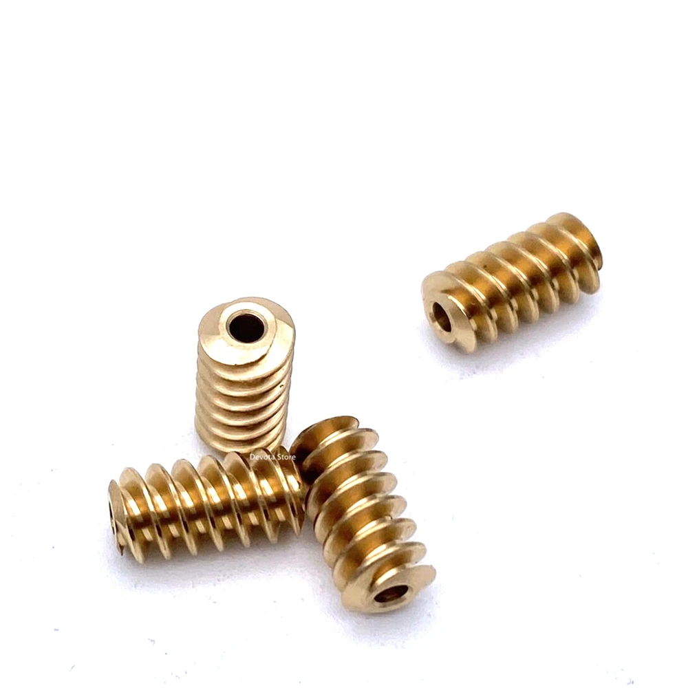 

0.5M 2mm Double-head Worm Brass DIY Toy Model Car Transmission Worm Gear