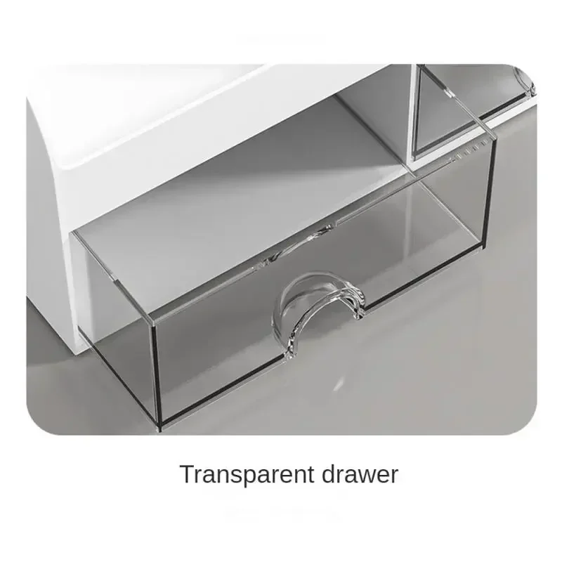 

Drawer Stationery Student Items Type Storage Box Desktop Small Rack Miscellaneous Organizer Storage Storage Desk White/blue/pink