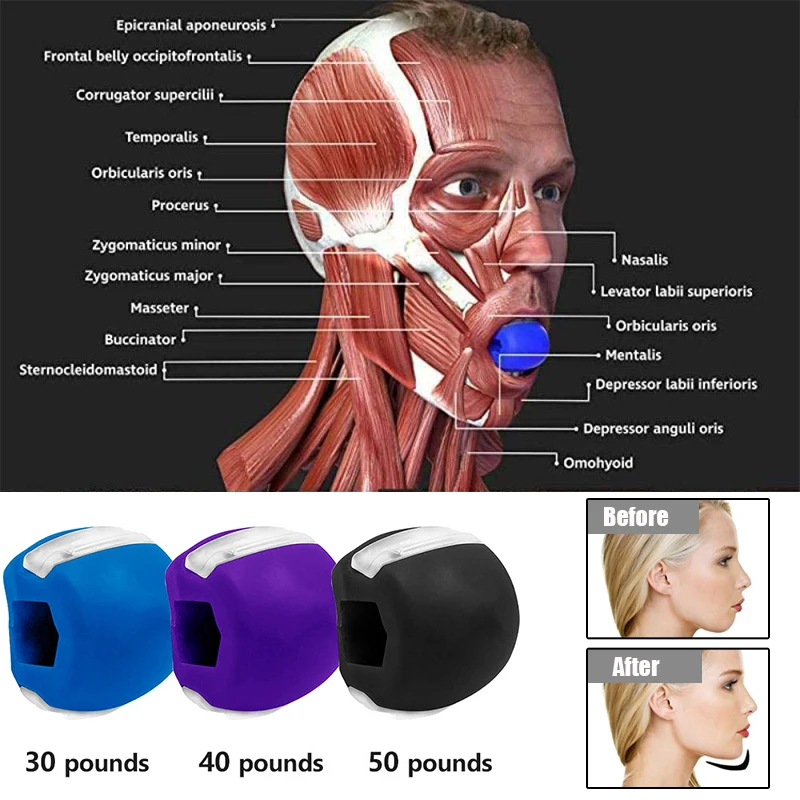 

Jaw Face Exerciser Helps Reduce Stress And Cravings Facial Exerciser For Men And Women Silicone Jaw Exerciser Tablets